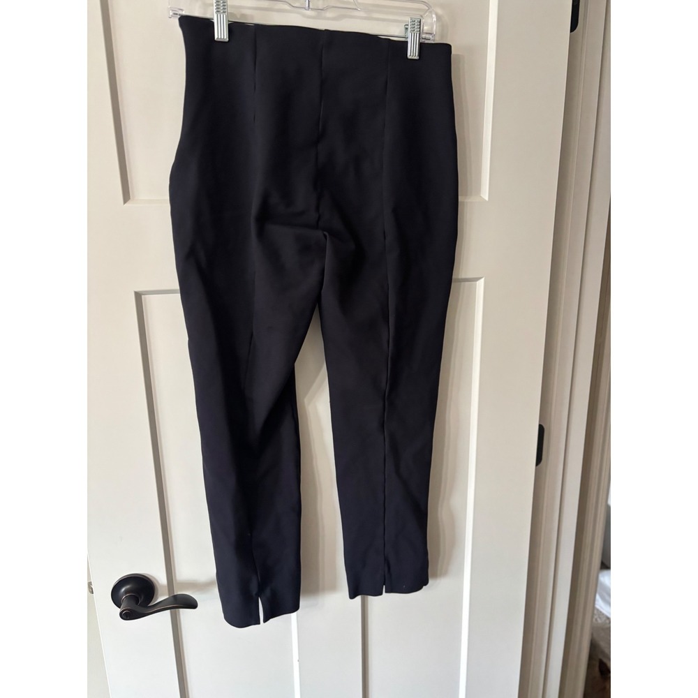 Quince Womens Ultra-Stretch Ponte Straight Leg Pants Navy Size L Pintuck Seams - Picture 4 of 8